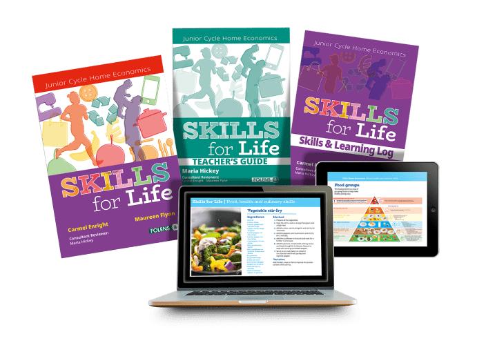 Skills for Life junior cert Home Economics school book from Folens.