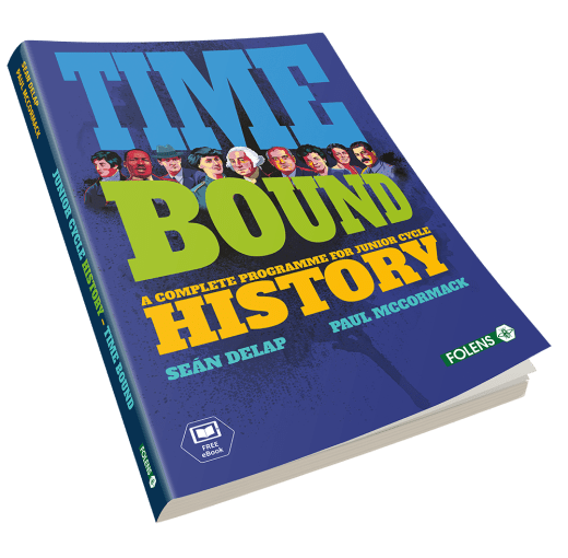 Time Bound junior cert history school book from Folens.