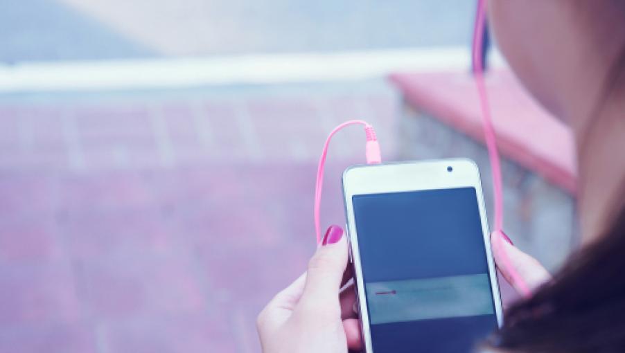 Girl looking at phone