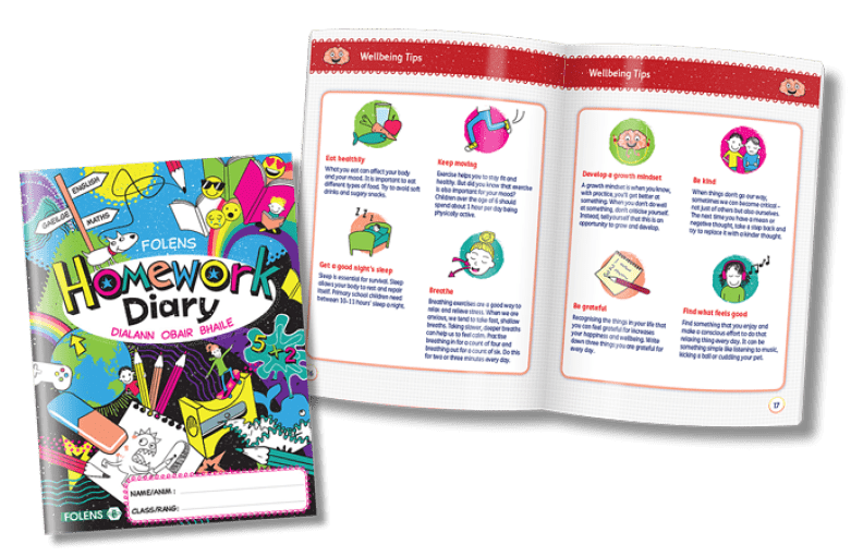 Homework Diary wellbeing tips