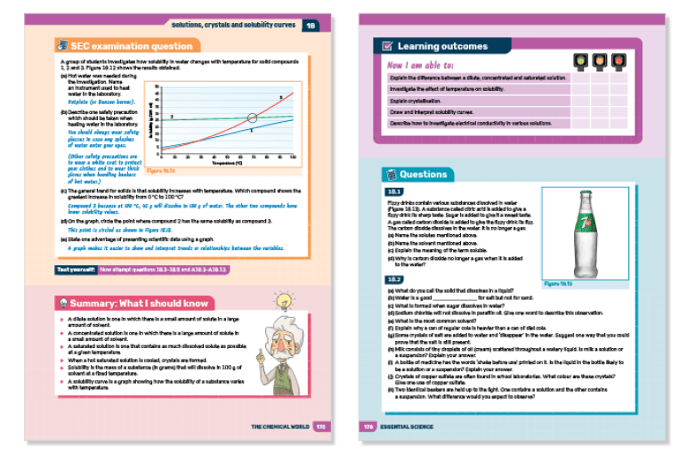 Essential Science 2nd Edition | student self-assessment | p175 - 176