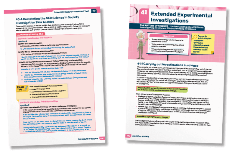 Essential Science 2nd Edition | JC Science book | Chapter 40 pg419 and Chapter 41 pg 422 TB 