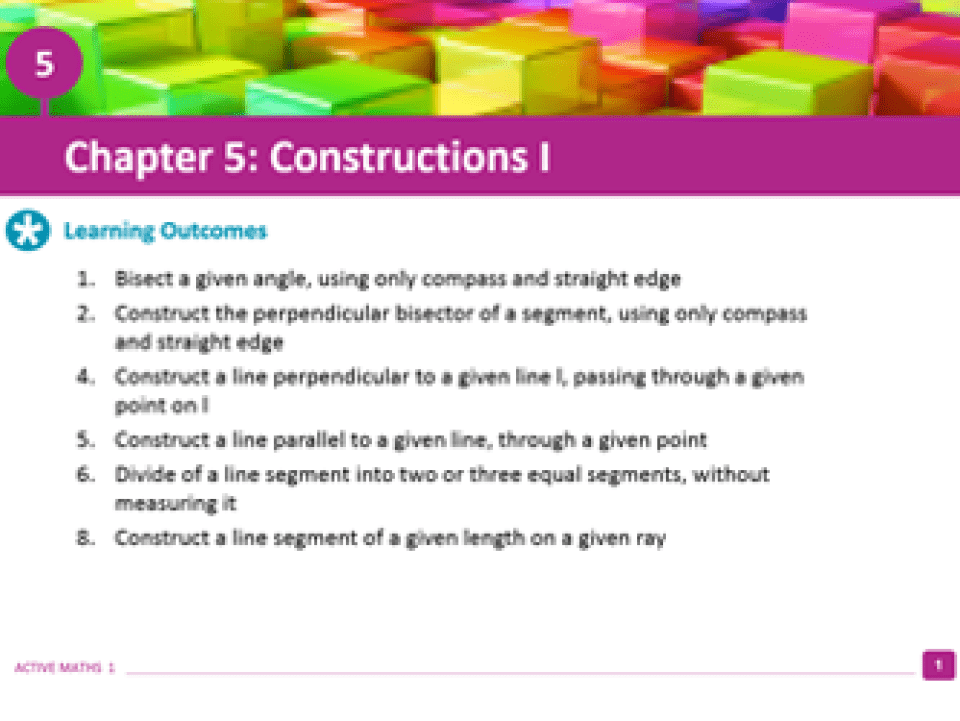 Constructions I