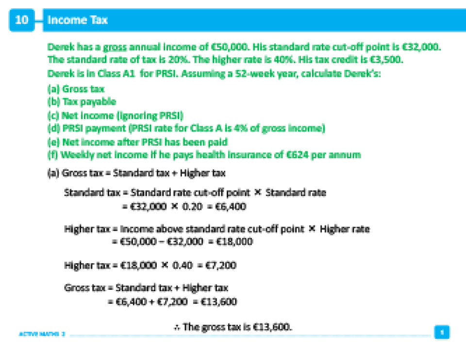 Income Tax and Deductions