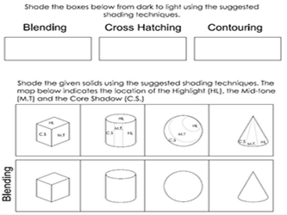 Worksheet - Shading