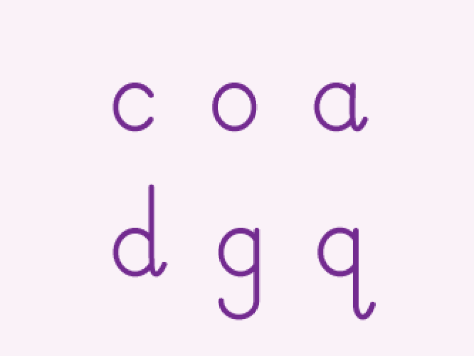 Pre-cursive: The curl letters